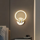 LED-Wandleuchte Kristall Schmetterling Oberfläche Gold
