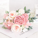 fleurs artificielles soie pivoine hortensia décoration mariage bouquet