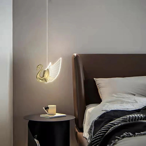 LED-Pendelleuchte nordisches Design Schwan Luxus - vue 4 sur 12
