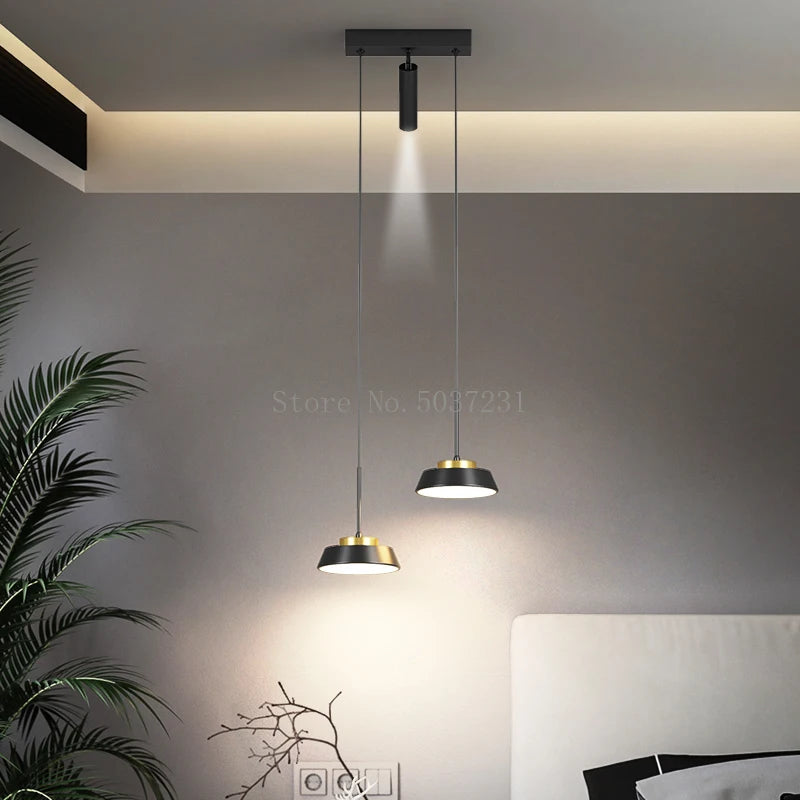 suspension moderne minimaliste en luxe noir design élégant - vue 5 sur 18