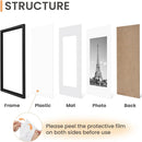 Versatile photo frames in different sizes, suitable for wall or table display, modern design, suitable for home (Black)