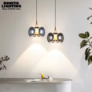 suspension nordique à led avec lentille scarabée relevable décoratif