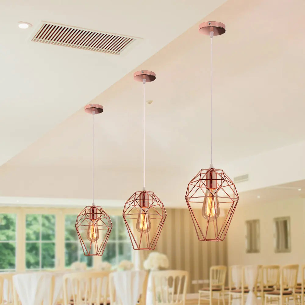 suspension loft led rétro fer luminaire décoratif maison - vue 4 sur 15