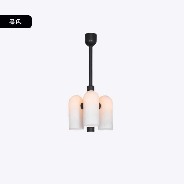 lustre en verre laiteux luminaire suspendu design moderne élégant - vue 10 sur 13