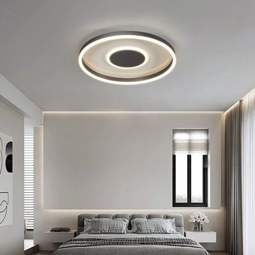 Dekorative LED-Deckenleuchte in Kreisform für modernes Interieur - vue 4 sur 13