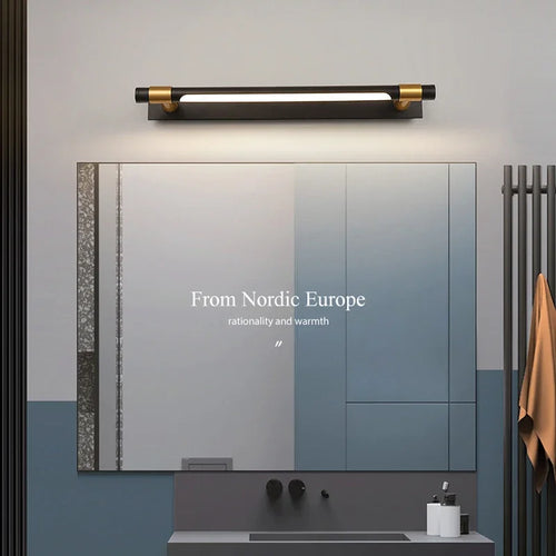 applique led moderne en cuivre pour miroir avant