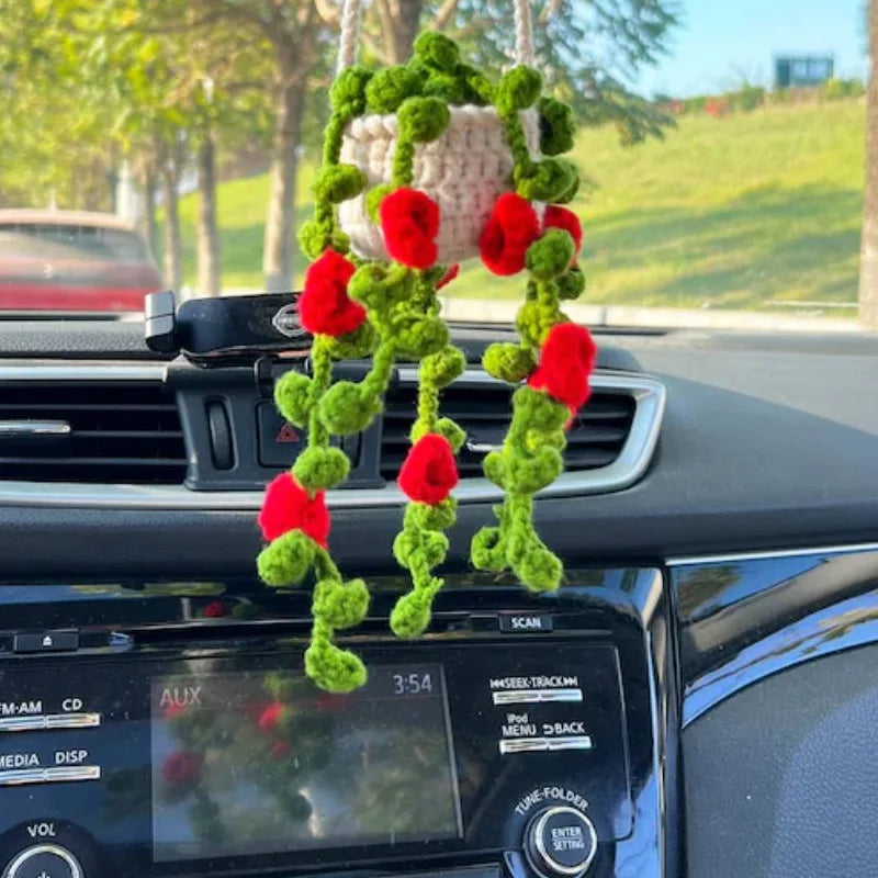 crochet suspendu créatif pour décoration de voiture plante en pot - vue 15 sur 34