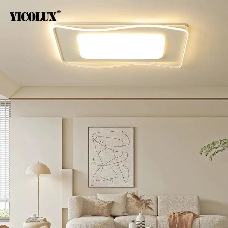 lustre led moderne éclairage intérieur lampe circulaire carrée - vue 7 sur 16