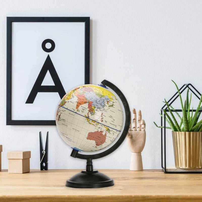 5.59Inch Desktop World Globes with Stand, 360 Rotating Educational World Globes - vue 3 sur 7