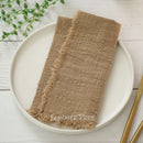 Serviette de table gaze coton lot 12 rustique