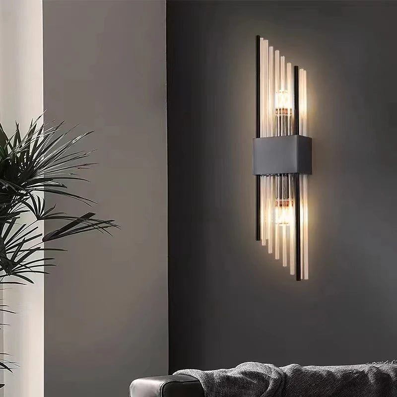 applique murale mini en verre et acier inoxydable pour divers espaces - vue 2 sur 14