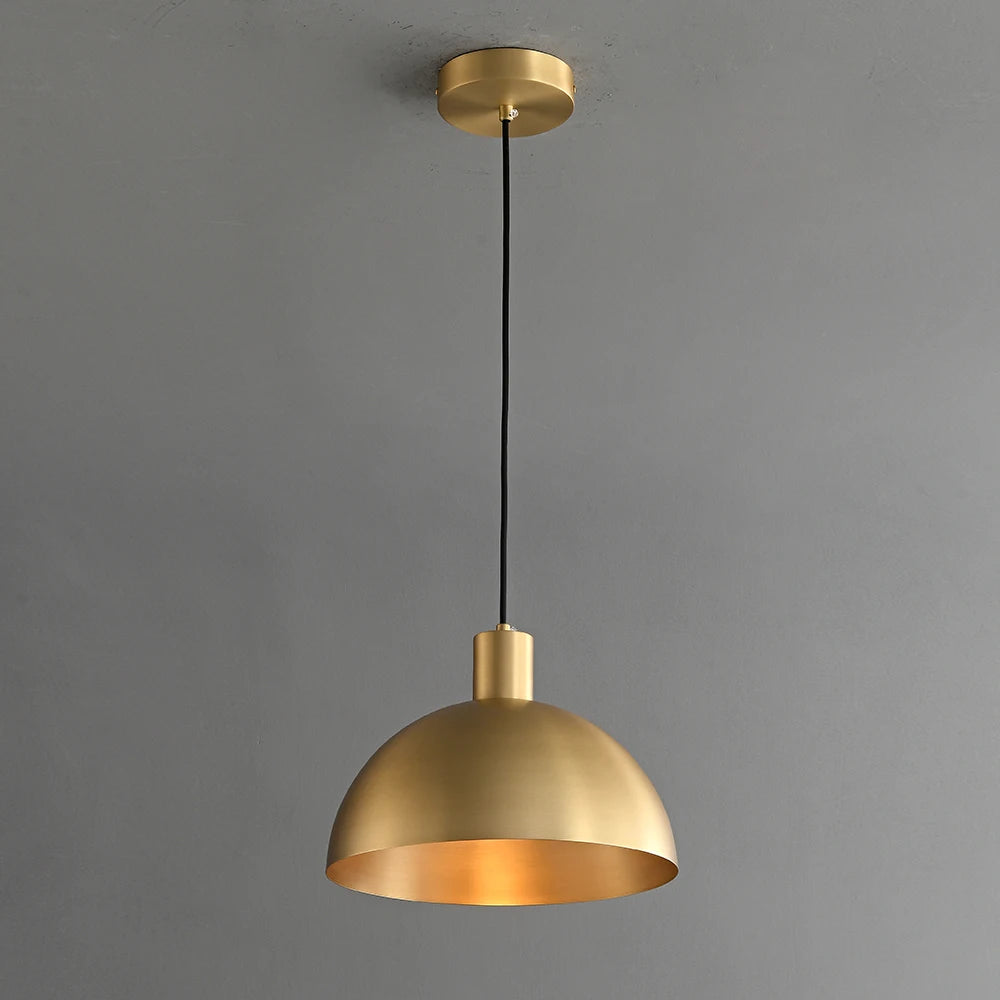 Suspension moderne pour îlot de cuisine style ferme lampes suspendues extérieures en or pour porche lustre encastré en cuivre E27