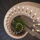 Moderner minimalistischer LED-Kronleuchter für Duplex-Treppen und Loft
