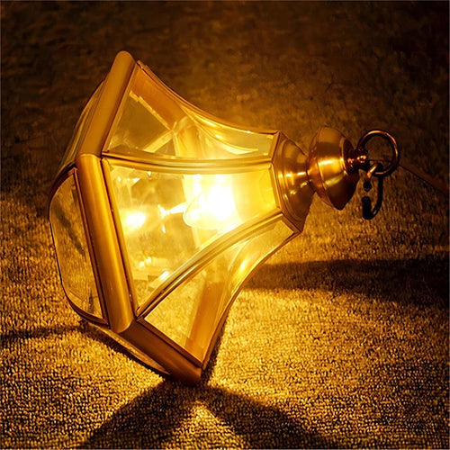 lustre de style rural américain en cuivre plein étanche