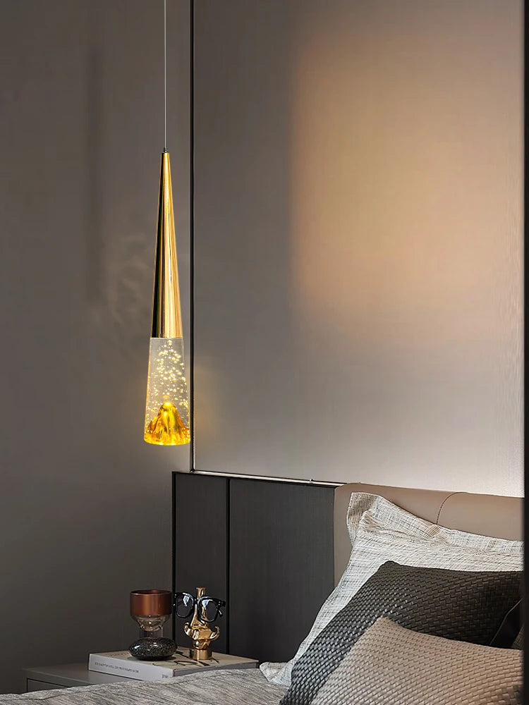 lustre en cristal bulles pour éclairage de luxe nordique - vue 7 sur 8