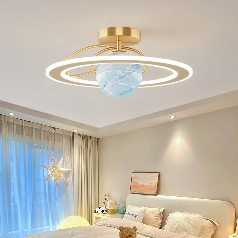 Plafonnier nordique moderne à leds luxe étoile ciel - vue 6 sur 14
