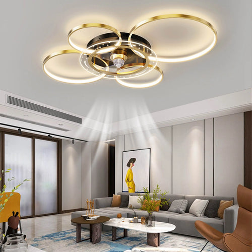 Plafonnier design avec des cercles à LED - vue 2 sur 7