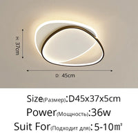 Modern LED Ceiling Lights Surface Mounting Lamp for Living Dining Room