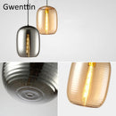 Pendelleuchte aus getöntem Glas für moderne Wohnräume