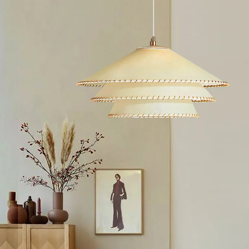 Nordischer Stoff-Kronleuchter für elegante Innendekoration - vue 3 sur 9