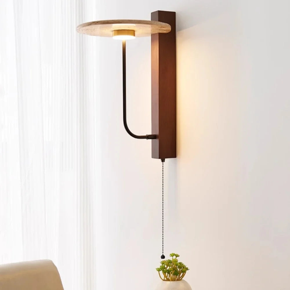 applique murale led vintage en pierre naturelle pour éclairage créatif - vue 4 sur 8