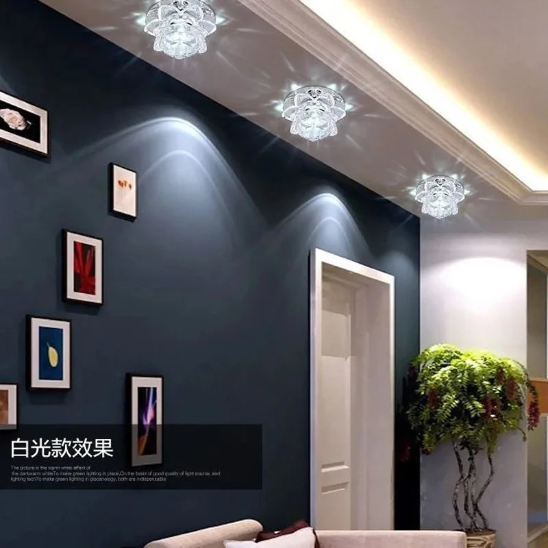 plafonnier led en cristal pour décoration intérieure moderne