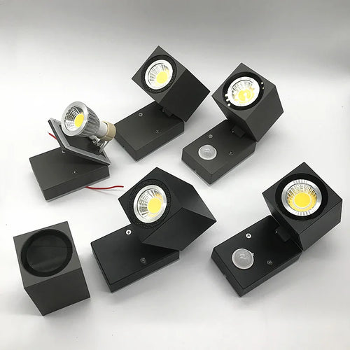 Applique murale LED pliante extérieure IP65 étanche jardin porche lumière GU10 COB cour extérieure applique murale luminaire 5W