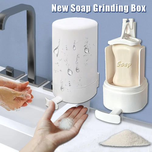 Portable Wall-mounted Soap Powder Grinder Box, Waterproof, 3-level, Adjustable, Bathroom, Hand Washing Tool - vue 2 sur 7