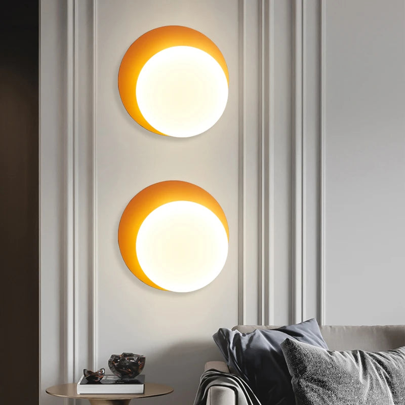 Applique murale ronde créative pour chambre à coucher - vue 4 sur 12