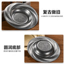assiette creuse retro inox pour salade pates dessert