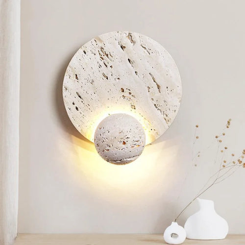 applique murale design pierre naturelle led pour décoration moderne