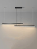 lustre moderne simple avec bande linéaire led pour restaurant