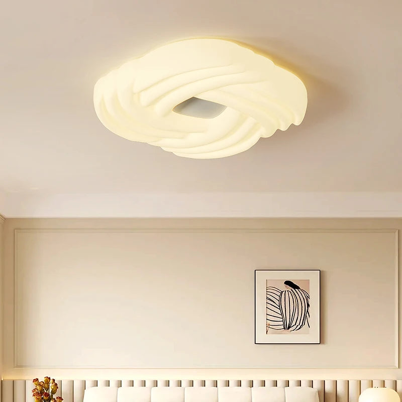 plafonnier intérieur led moderne style crème pour chambre enfant - vue 4 sur 8