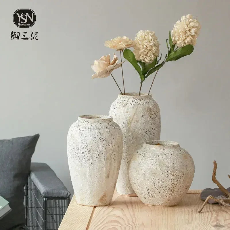 vase rétro en céramique pour fleurs et décoration - vue 4 sur 9