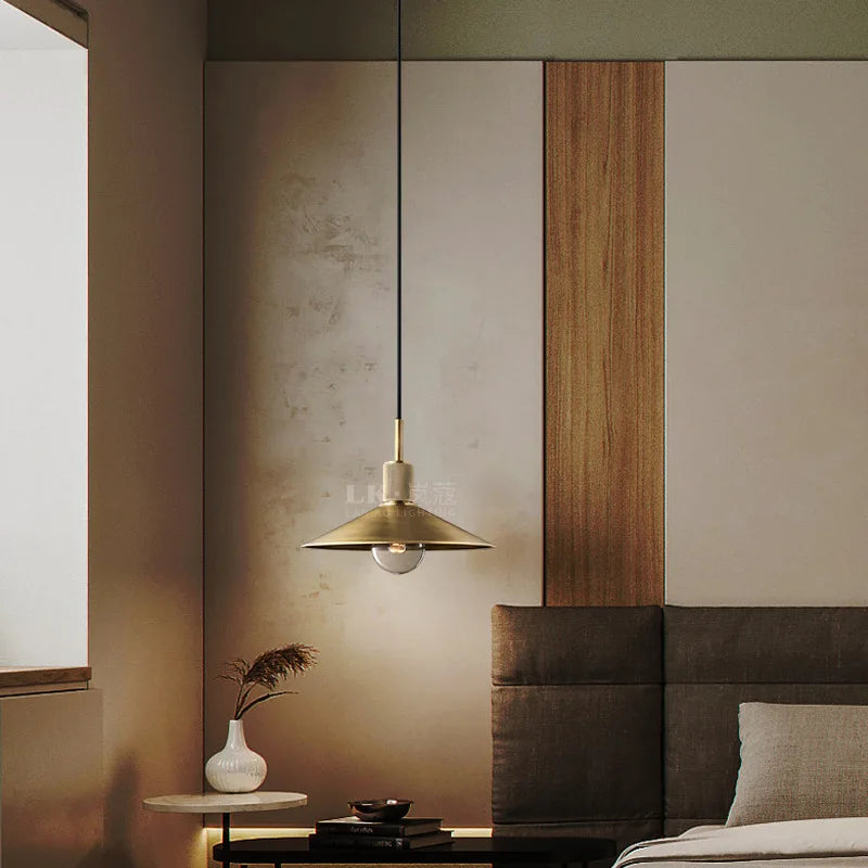 lustre rétro américain en cuivre pour bar restaurant boutique - vue 4 sur 10
