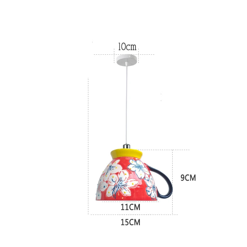 Moderne LED-Pendelleuchte aus Keramik in Teekannenform für die Küche - vue 18 sur 30
