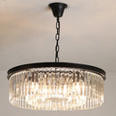 lustre rond en cristal de luxe avec lampes dorées