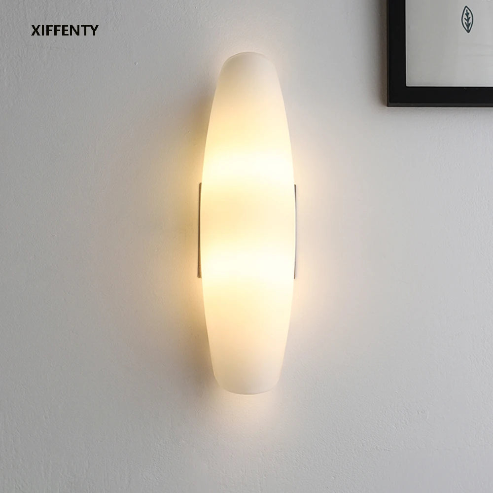 applique murale en verre blanc à led pour décoration intérieure - vue 3 sur 8