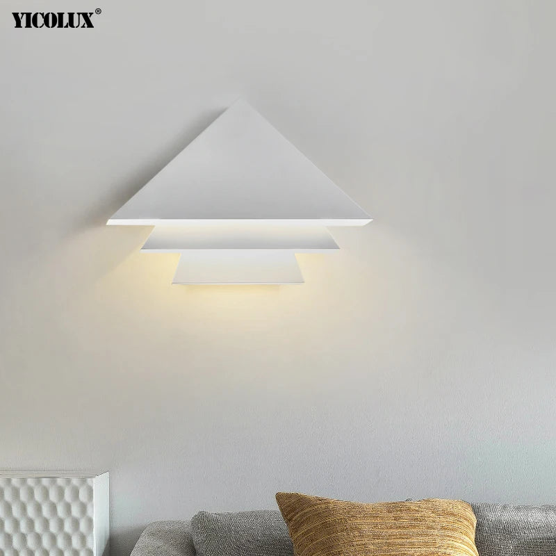 applique muraleGradation Simple noir blanc carré nouveau moderne LED salon salle à manger chambre chevet allée Hall lumières éclairage intérieur