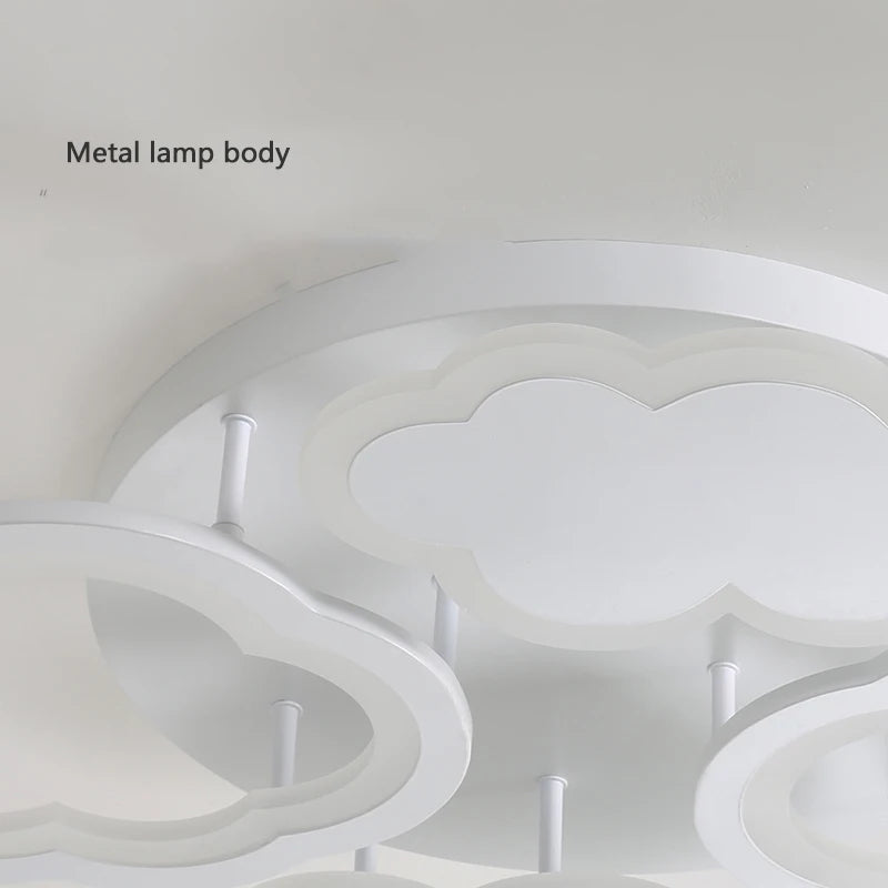 lustre en forme de nuage blanc pour enfants romantique - vue 6 sur 9