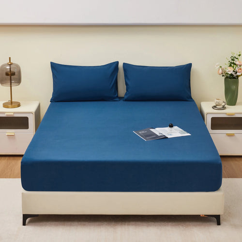 Safe Waterproof Mattress Protector, Soft Comfortable Breathable Solid Color Bedding Mattress Cover Fitted, Machine Washable - vue 10 sur 14