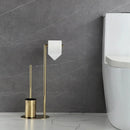 brosse de toilette en acier inoxydable avec support amovible