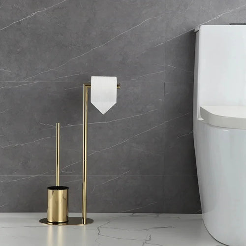 brosse de toilette en acier inoxydable avec support amovible