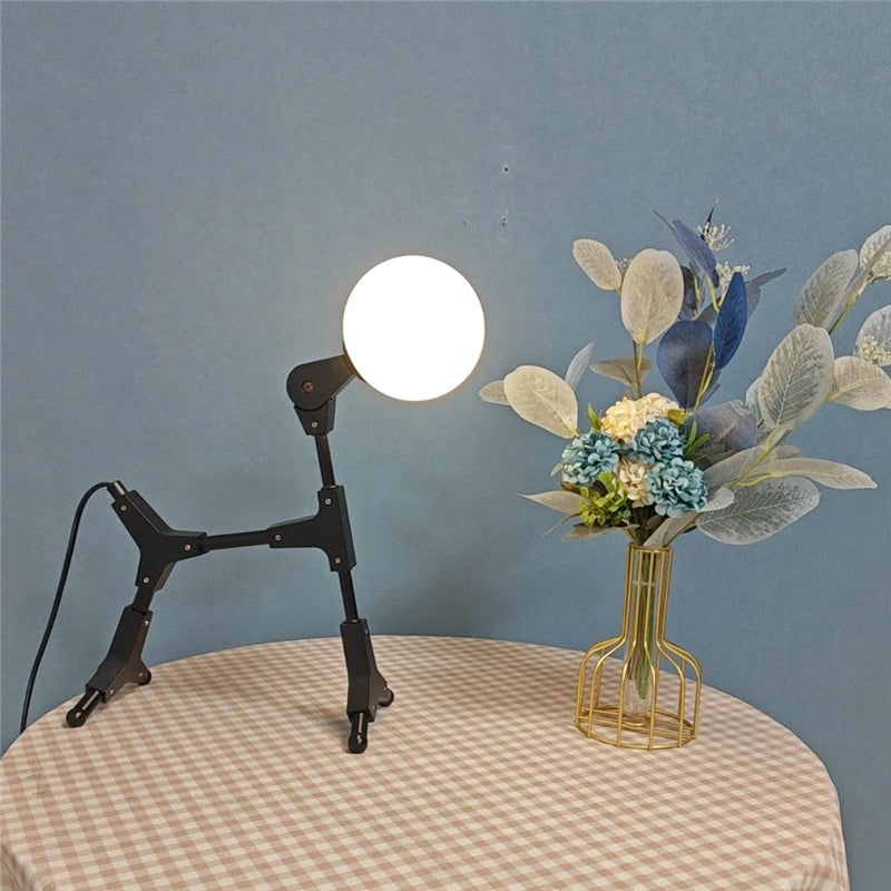 lampe de sol art abstrait animaux fer décoration nordique - vue 4 sur 7