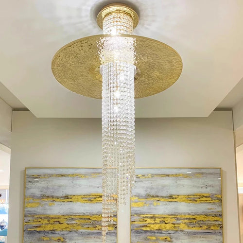 Moderner Kristall-Kronleuchter für luxuriöse Villa LED - vue 4 sur 8