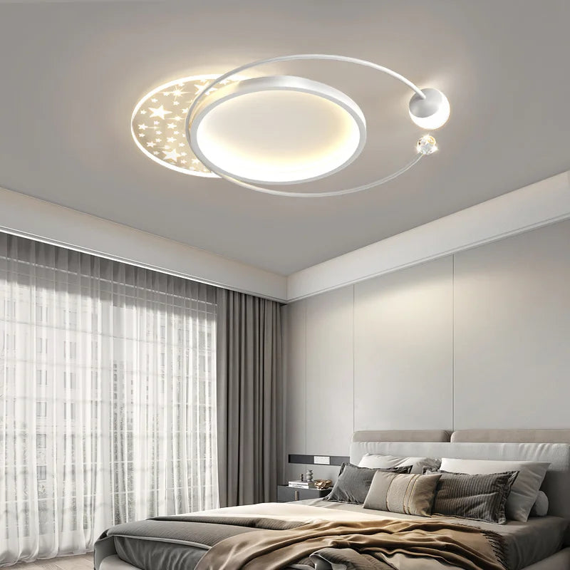 plafonnier led doré style nordique créatif pour toute la maison - vue 5 sur 23