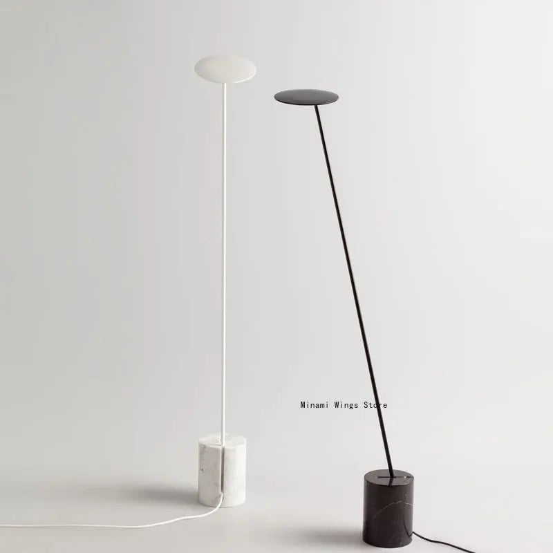 Lampadaire moderne fer marbre nordique - vue 6 sur 8