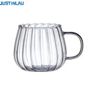 Tasses verre borosilicate 400 ml motif rayures
