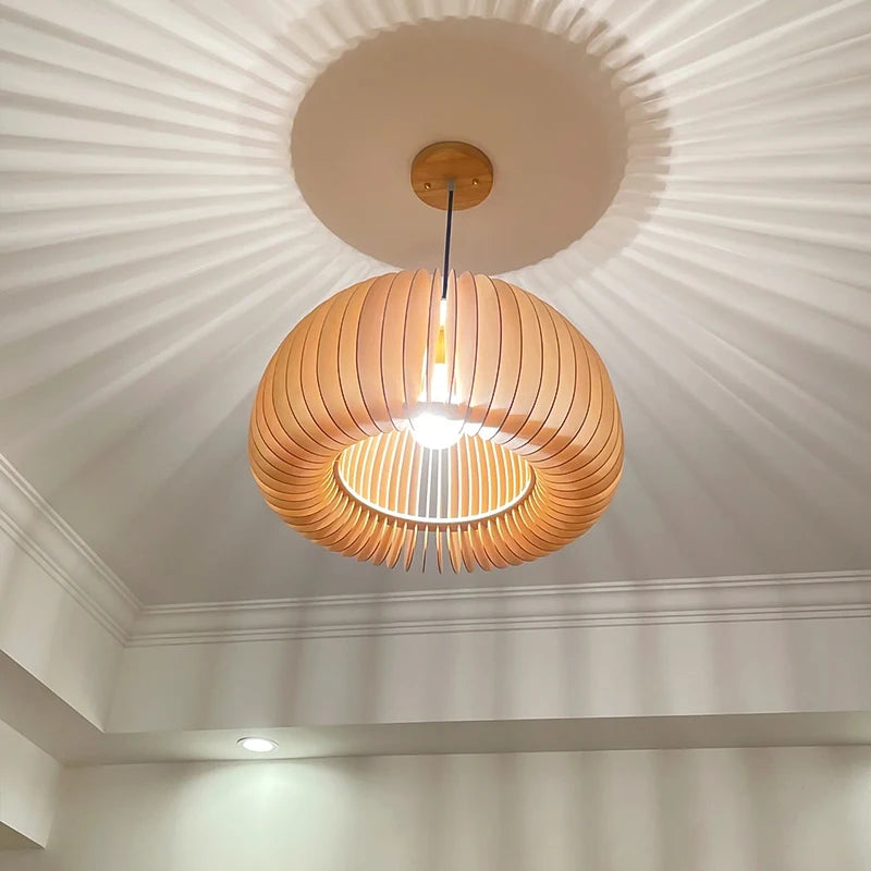 lustre circulaire en forme de boule de fer pour salon - vue 6 sur 20
