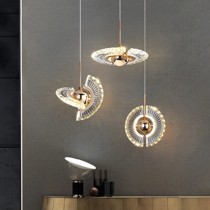 plafonnier led moderne en cristal luminaire intérieur décoratif - vue 4 sur 9